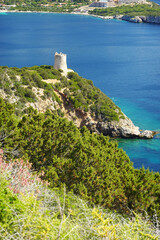 Wall Mural - Panorama of Cape Caccia, Sardinia, Italy