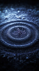 Wall Mural - mesmerizing sequence of bubbles rising in dark water, creating ripples