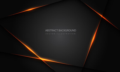 Wall Mural - abstract gold light cross on black geometric creative design modern luxury background vector
