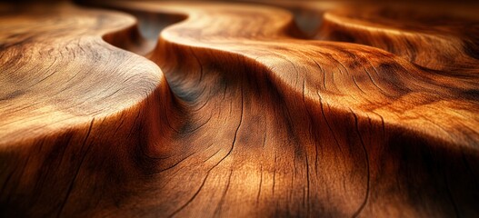 Wall Mural - Natural Wood Grain Texture Background Close Up Hyper Realistic Oak Plank Surface