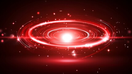 Abstract Representation of Gravitational Waves in Stunning Red Colors