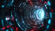 © Hybrid Theory - Abstract Illustration of Time Dilation in a Futuristic Tunnel