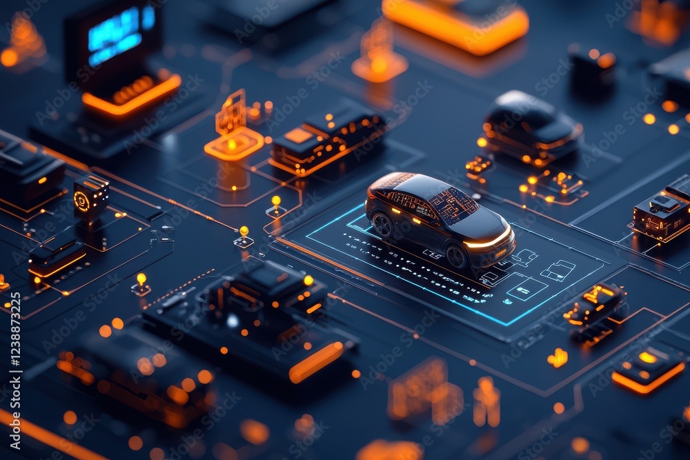Control center design for high-tech autonomous electric vehicles Stock ...