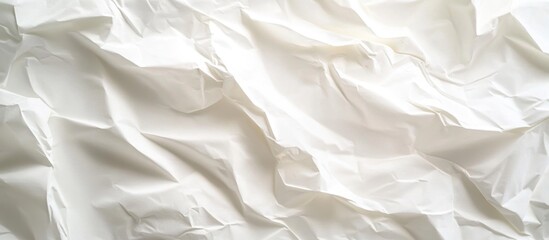 Canvas Print - crumpled white paper texture background with wrinkled surface