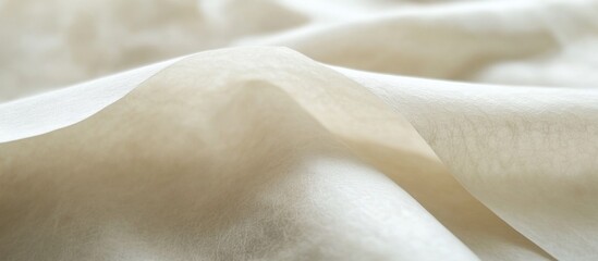 Canvas Print - close-up of delicate white paper texture with soft folds and subtle shadows