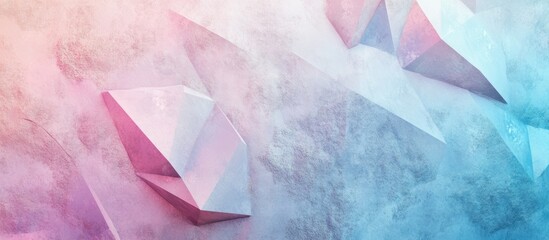 Canvas Print - abstract geometric shapes with pastel colored gradient background and textured surface