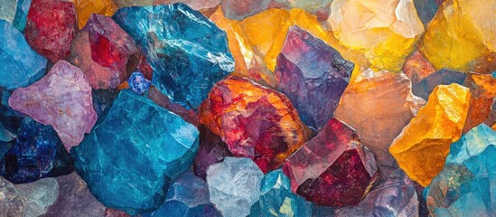 Canvas Print - colorful abstract background with vibrant textured shapes in blue, red, and yellow tones