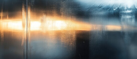 Wall Mural - abstract blurred glowing light on textured glass surface background