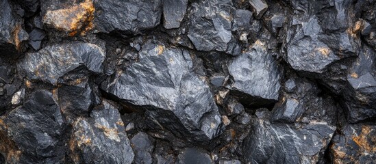 Sticker - Dark Rock Texture Background with Rugged Surface Details