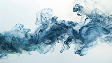 Wall Mural - A colorful, swirling line of smoke