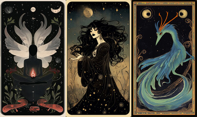 Wall Mural - tarot illustrations in modern style