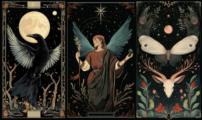 Wall Mural - tarot illustrations in modern style