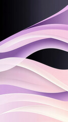 Aufkleber - Flowing purple waves blend gently against a dark background, forming a serene and modern abstract pattern ideal for various creative uses