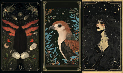 Wall Mural - tarot illustrations in modern style