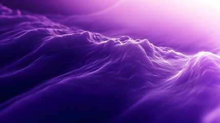 Wall Mural - A dreamy 3D background with a grainy purple gradient from soft lavender to midnight purple, featuring subtle, glowing highlights