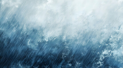 Wall Mural - abstract rain streaks in steel blue and white, melancholic and soft
