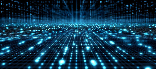 Abstract background with binary code and digital network connection technology vector illustration design