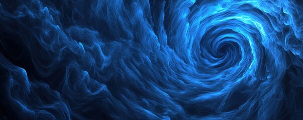 Poster - A swirling, deep blue vortex creates a mesmerizing visual effect, evoking a sense of depth and movement.