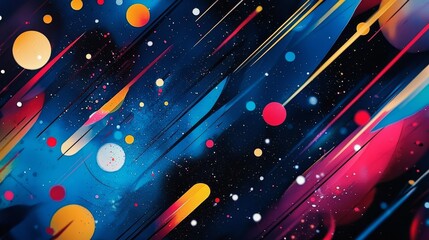 Wall Mural - Colorful Modern Art Radiating Energy and Style