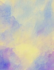 Wall Mural - Soft yellow and purple watercolor background creating a dreamy atmosphere