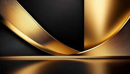 Canvas Print - gold metal background