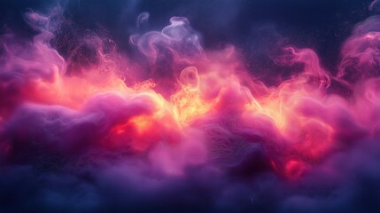 Wall Mural - Bold ultraviolet merging into twilight blue with faint glowing nebula clouds