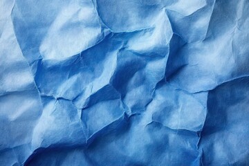Aufkleber - Crumpled blue paper texture with white distressed border