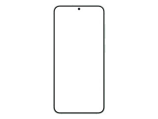 photo of smartphone similar to android device without background. mint color. template for mockup