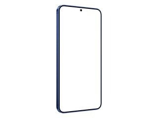 Wall Mural - photo of smartphone similar to android device without background. navy color. template for mockup