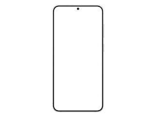 Wall Mural - photo of smartphone similar to android device without background. silver shadow color. template for 