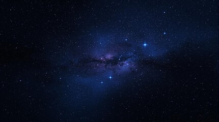 Wall Mural - cosmic filled with stars scattered across the sky with dark nebulae background wallpaper ai generate