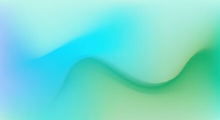 Abstract blue and green gradient wave texture with soft curves