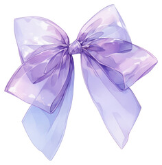 Wall Mural - PNG Purple coquette bow illustration ribbon pastel.