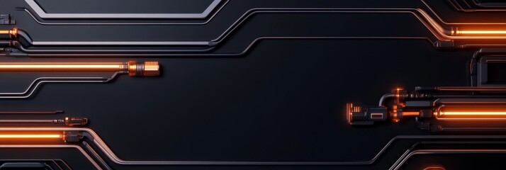 Intricate Circuitry Design: Futuristic Technology Background - Symbolizing innovation, technology, connection, progress, and energy. Abstract futuristic design.