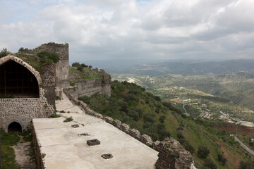 Wall Mural - Syria Margat Castle on a cloudy summer day