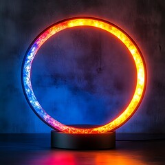 Wall Mural - Modern ring light neon composition high resolution hd background