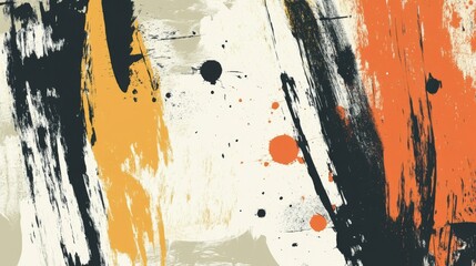 Poster - Abstract Painting with Bold Colors and Brushstrokes