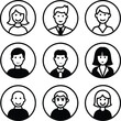 © Art by Redu - User profile Icons set males and females vector illustration, user avatar set. people avatar profile icons