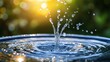© Kharkovich - Splashes of crystal-clear water in sunlight with ripples and bokeh