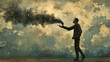 © Oleksandr - A man reaching out to grab a cigarette, but it's turning into smoke that drifts away, symbolizing the fading desire to smoke and the challenge of quitting.