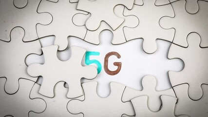 Wall Mural - 5g. crumpled paper straightens and appears word. stop motion, 4k
