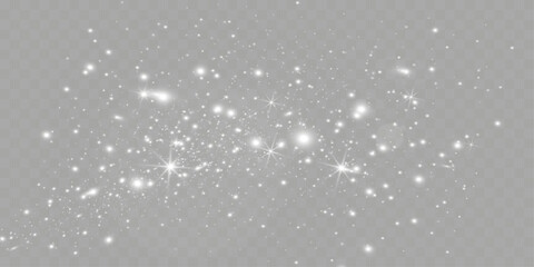 Wall Mural - bright glowing sparkles on a transparent background, resembling a starry or glittering effect.