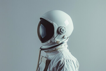 Wall Mural - cosmonaut in a protective spacesuit made generative ai technology