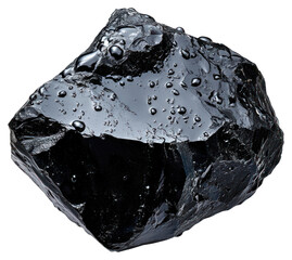 Poster - PNG Wet Obsidian Rock obsidian mineral surface.