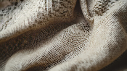 Wall Mural - close-up detail of fabric natural color hemp material pattern design wallpaper. can be used as backg
