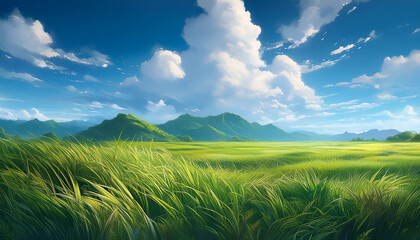 2nd example of huge grass scene anime history