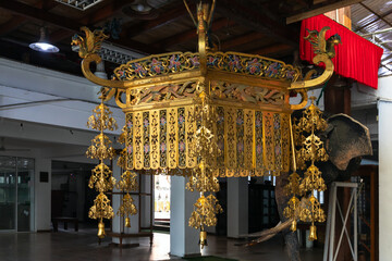 Ancient light in Gangaramaya Temple, Colombo, Sri Lanka