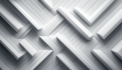 modern white geometric background with 3d square layers and subtle shadows