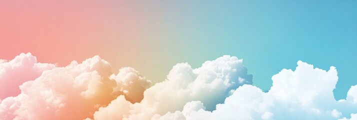 Aufkleber - Colorful clouds fill the sky during sunset over a tranquil landscape in a peaceful evening atmosphere. Generative AI