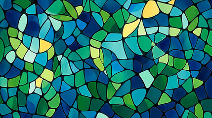 Wall Mural - abstract background with geometric pattern in blue and green hues, abstract, background, pattern, de